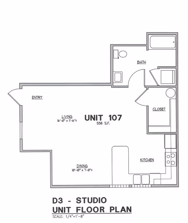 Studio C 106 floor plan